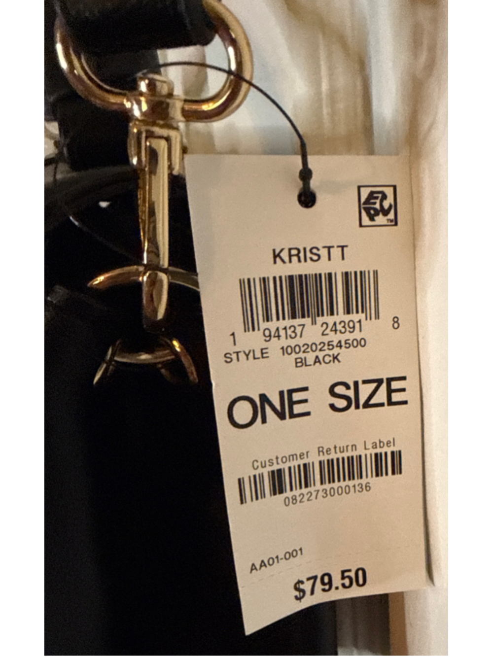 Black Crossbody Bag, One Size - Picture 6 of 6
